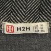 H2H Sweat Jacket 2XL Gray Herringbone Big Size Men's Used