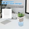 12 Pcs Self Watering Plant Pot Transparent Double Layer Plastic with Drainage Holes Cotton Rope Watering Small Nursery Pot