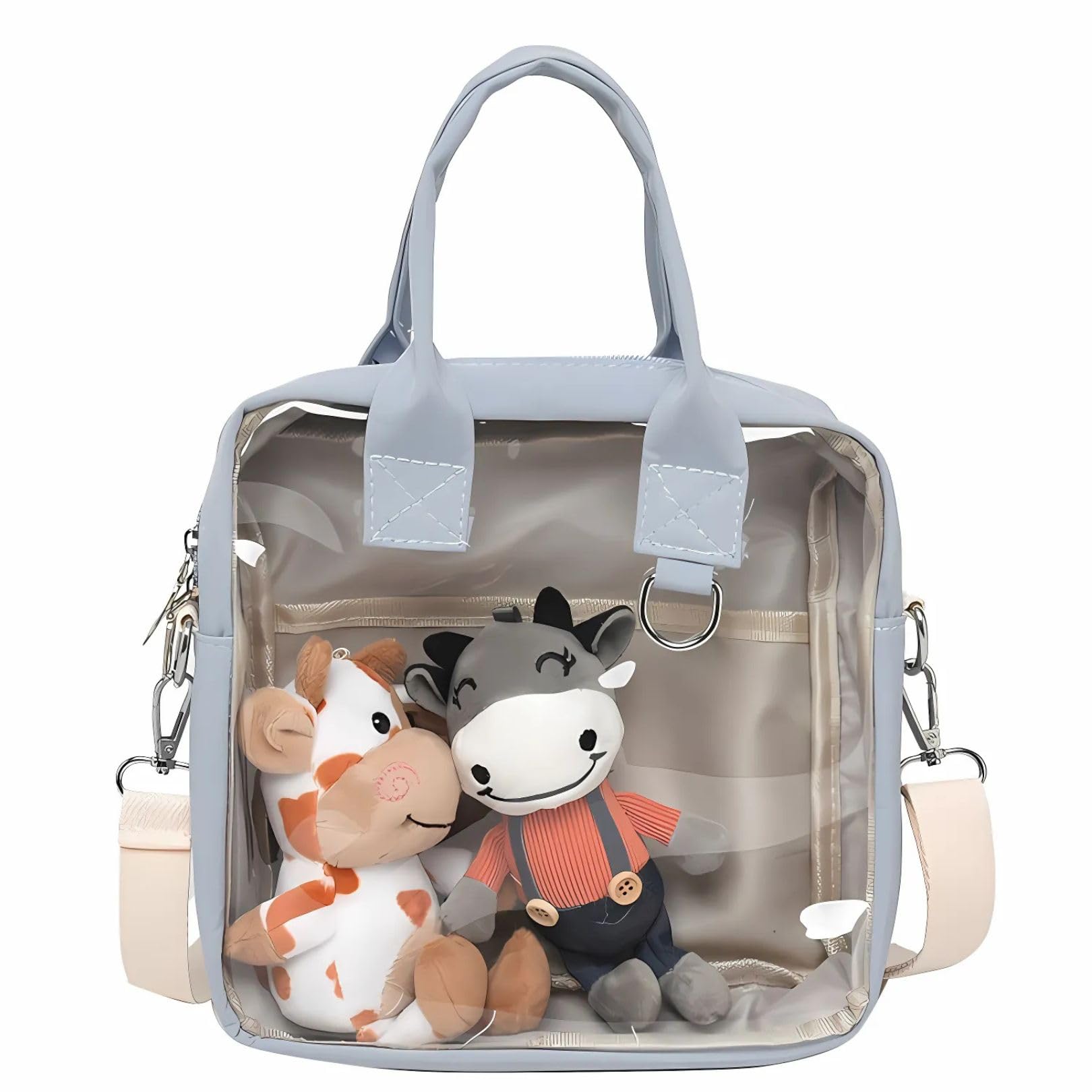 

Ита-бэг через плечо, сумка для переноски мягких игрушек, прозрачная сумка, Ошикацу, прозрачный [Copeflap] (синий)