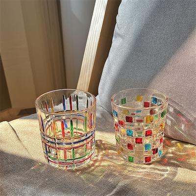 Painted Glass Cup Handmade Painted High Temperature Resistance Creative Household Household Accessories Latte Mug Cups Portable