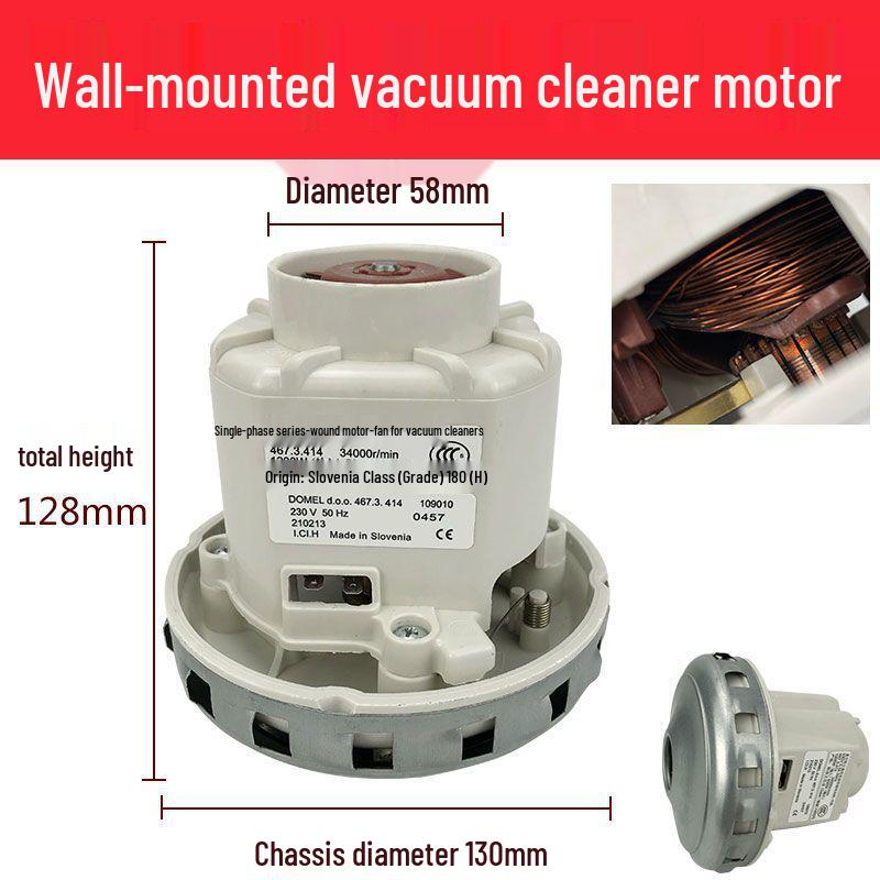 Festo Moca Wall-Mounted 1200W Vacuum Cleaner Motor & All-Copper Household Grinder Accessories