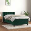 Slatted Bed Base with Mattress - Maison Exclusive - Dark Green - 100x200 Cm - Adjustable Headboard