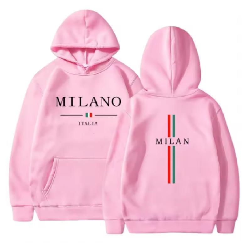 Mens Womens Hoodies Sweatshirt Milan Printing Pullover Casual Jogging High Quality Mens Clothing Daily Tracksuit Y2k Tops 2025