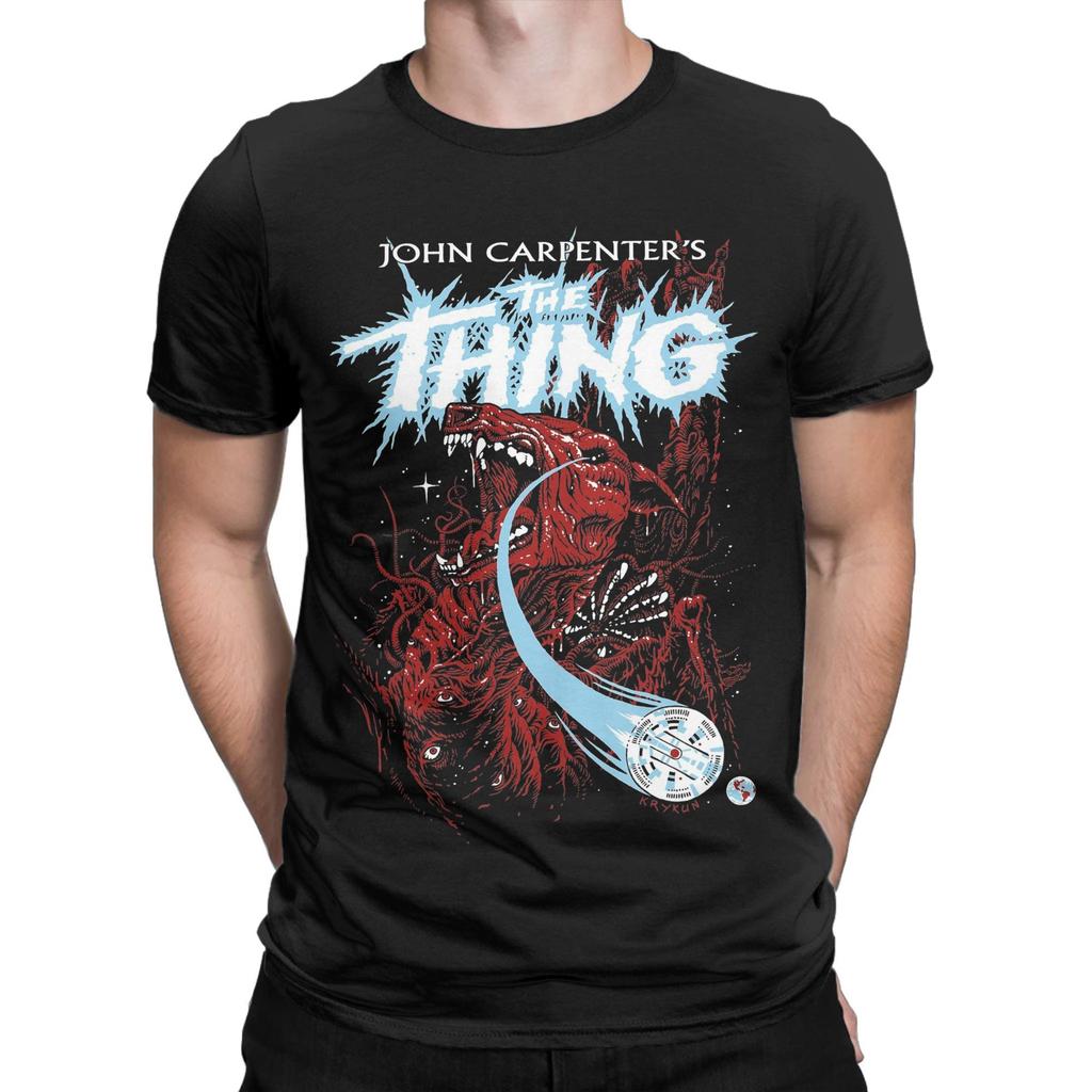 John Carpenter The Thing T-Shirt Summer Cotton T-Shirts For Men Hip Hop Print Tee Shirt Short Sleeves Street Style Top Tees