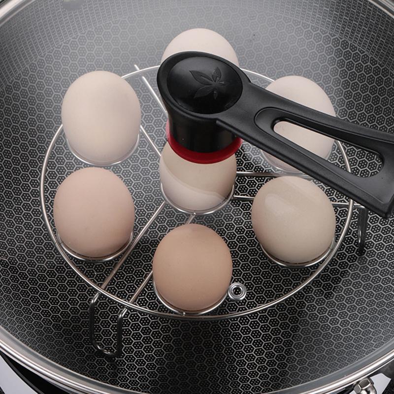 Stainless Steel Egg Steamer Household Boiled Egg Tray Kitchen Utensils Three-legged Waterproof Steaming Rack Egg Storage Rack