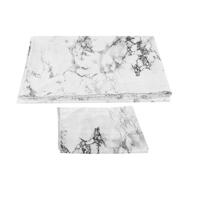 Gedrucktes Marmor Bettwäsche-Set Polyester Bettdeckenbezug Kissenbezug Haushaltswaren(150x200cm Bettbezug 1 Stück
