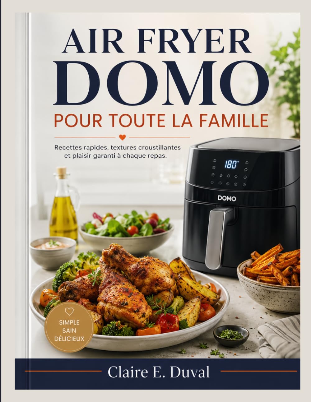 AIR FRYER DOMO POUR TOUTE LA FAMILLE: Recettes rapides, textures croustilantes et plaisir garanti à chaque repas.