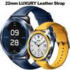 22MM Leather Strap for Xiaomi Watch S4/S3/S2/S1 Pro/Active Redmi 3 5 Soft Bracelet for Watch Color 2/1 Sport Series Band Accessories