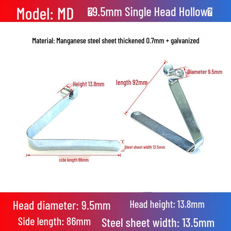 V-Shaped Spring Clip Buckle for Telescopic Tube and Tent Stroller Positioning