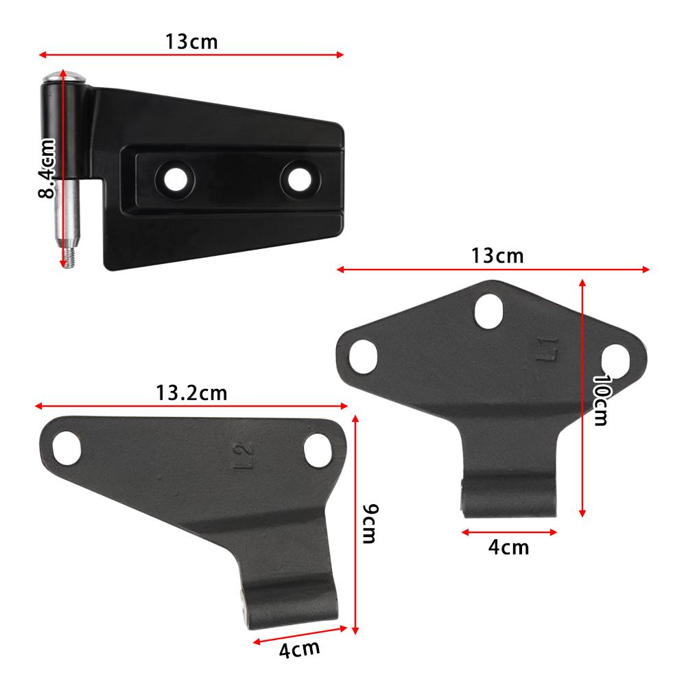 55395386AB 4 Door Hinge Assembly Kits Replace 55395387AB 55395385AC 55395384AC For 2007-2018 Jeep JK Wrangler Inside and Outside