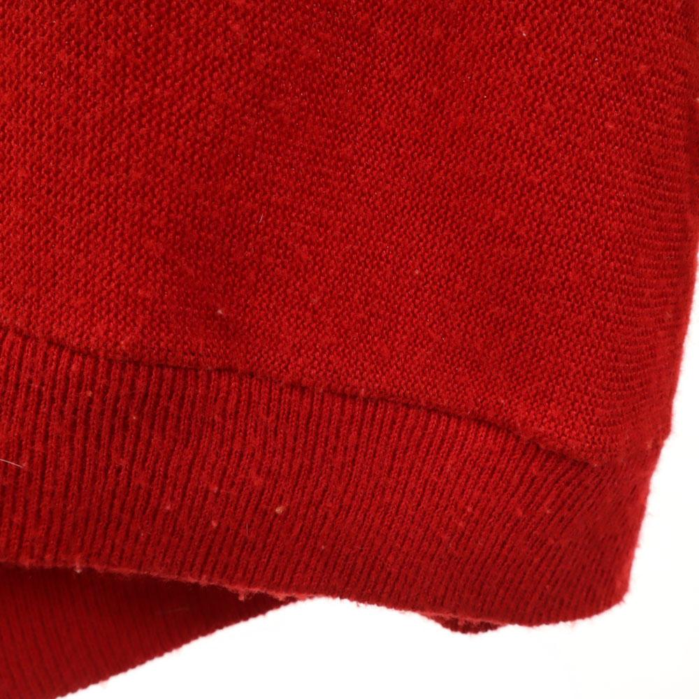 Sears 70er Vintage Langarm Acryl Strickjacke L Rot Herren Gebraucht