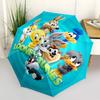 1pc Looney Tunes Automatic Opening/Closing Folding Umbrella with 8 Ribs, Portable Sunshade Umbrella Birthday and Holidays gifts yy250105129