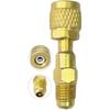 R32 R454B Refrigerant Brass Adapter with Hex Wrench Slot, 1/4" Female To 1/4" Male Reverse Thread Fitting for R32/R454B Mini Split Systems, Vacuum