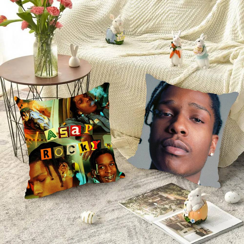 Rapper A-ASAP R-Rocky Pillow Case Square Pillow Bedroom Sofa Leisure Comfort Cushion Car Living Room Home Decoration