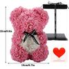 Preserved Rose Foam Bear 25cm - Valentine's Day Flower Gift Box Bouquet