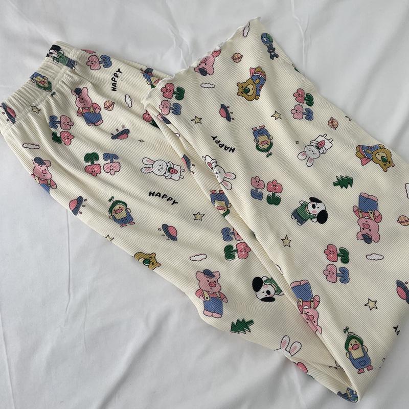 Ladies' Summer Modal Pajama Shorts - Solid Color, Casual, Loose-Fit Home Wear