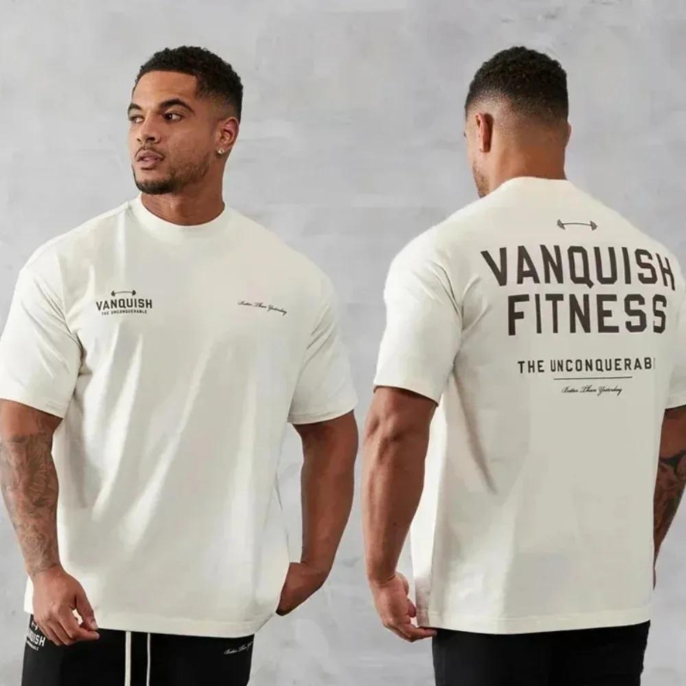 Letnia koszulka fitness męska damska bawełniana koszulka joggery siłownia bieganie treningowa koszulka odzież sportowa koszulki z krótkim rękawem ubrania topy