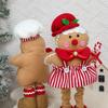 Christmas Telescopic New Products, Gingerbread Man Fabric Doll, Creative Cartoon Shape, Home Window Ornament