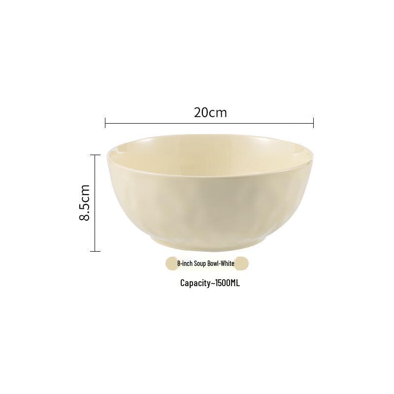 Jun Seventeen LB Creamy Style Ceramic Dinnerware Collection 8-inch Bowl