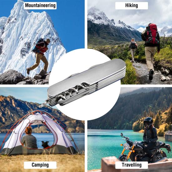 Outdoor Pocket Multi-tool Portable Mini Folding Cutter Bottle Opener Scissors All-in-One Multifunctional Tool