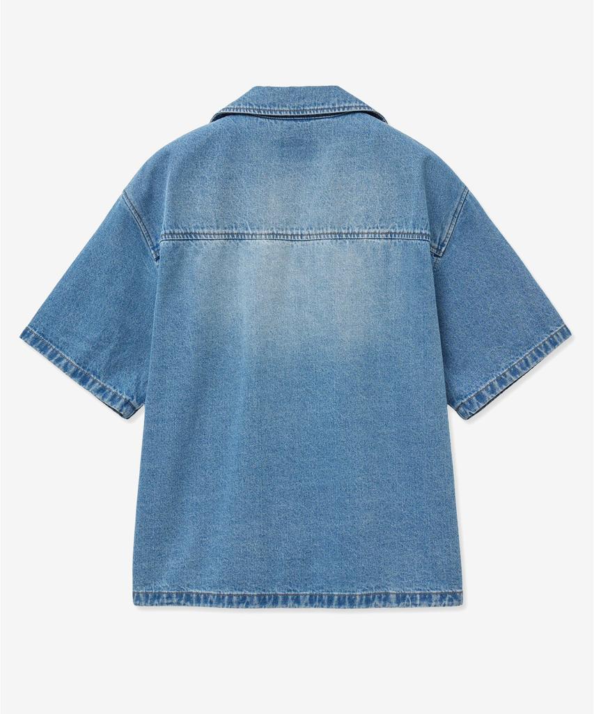 Tienjiti Vintage Denim Over Shirt (Washed Blue) Tnsh5E204B2