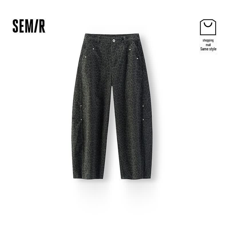Semir Women s Retro Curved Loose Fit Cotton Casual Pants L