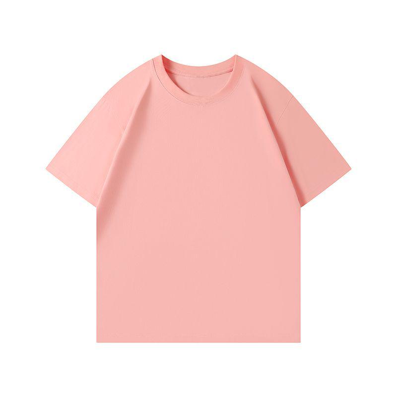 Multi-color Drop Shoulder Loose Fit Cotton T-shirt with Custom Logo