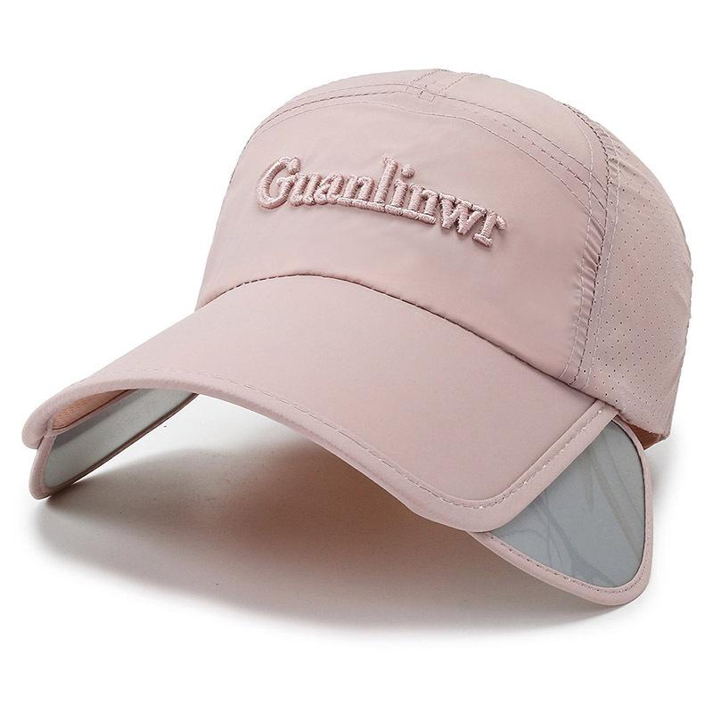 Retractable Extended Brim Hat Men's Summer Breathable Fishing Cap Men's Shade Fishing Sun Protection Baseball Cap