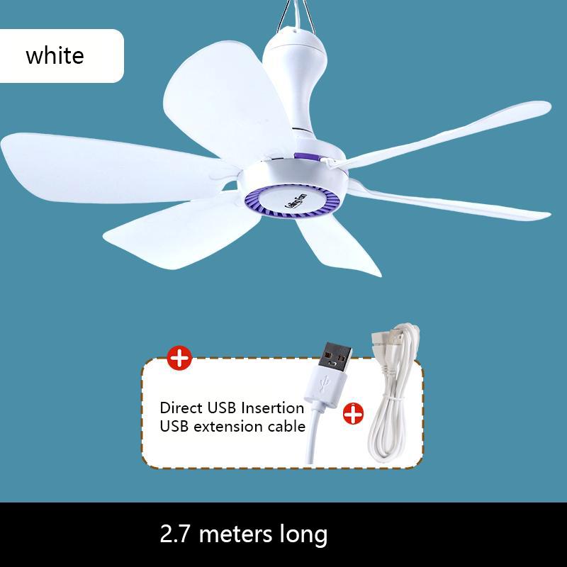 

HOMEFISH USB Подвесной вентилятор 5 Вт Эффективный и тихий бесщеточный двигатель для кемпинга, спальни, офисного стола и дорожный вентилятор для палатки белый