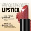 Diamond Pink Lipstick Shiny Pearl Sparkling Lip Gloss Makeup Pearlescent Red Sexy Metallic Glitter Lipstick Waterproof Cosmetics
