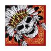 Trifong Bandana Skull Indian Red 100% Cotton Stylish Bandana Cap Men's Paisley Handkerchief Bandana Adult Unisex 55cm X 55cm