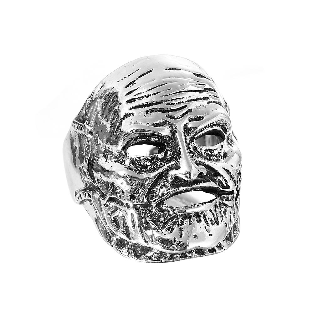 Boutique New Retro Simple New Punk Hip-hop Skull Personality Men's Open Ring Robot Ghost Head Jewelry