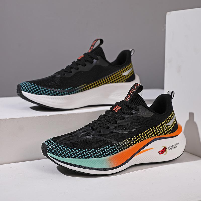 New Running Shoes Men and Women Couples Mesh Breathable Fly-woven Shoes Lightweight Shock Absorption Non-slip Fashion Casual Jogging Shoes