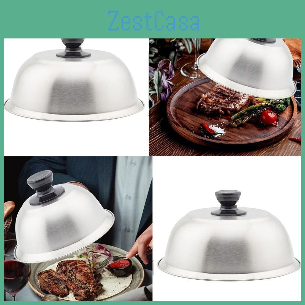 Pot Sandwiches Lids Round Steak Cover Stainless Steel Hamburger Lid Burger Cover Kitchen Cooking