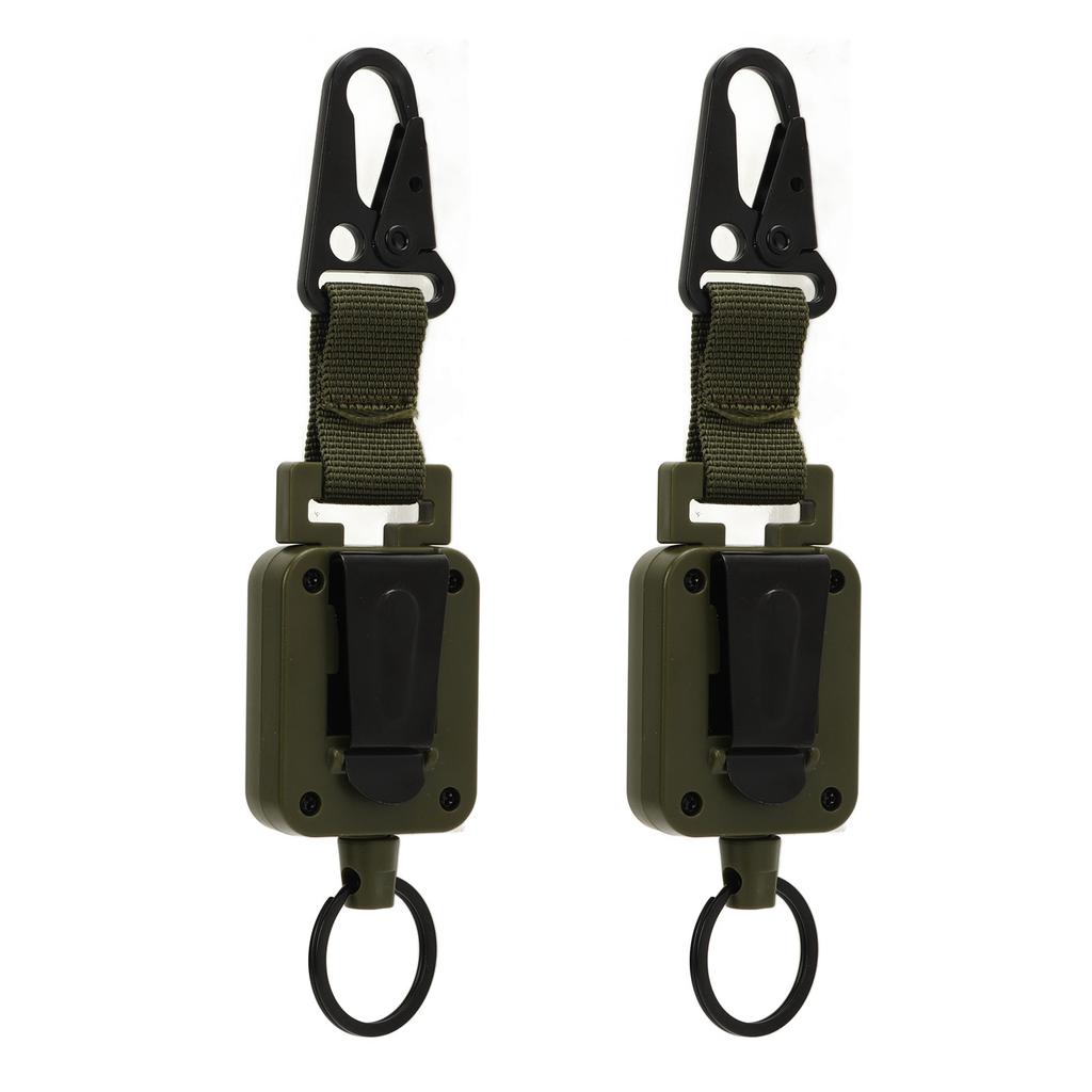2 PCS Easy Pull Buckle Keychain Olecranon Buckle Stretchable Quick Release Buckle Key   for Bag Pants