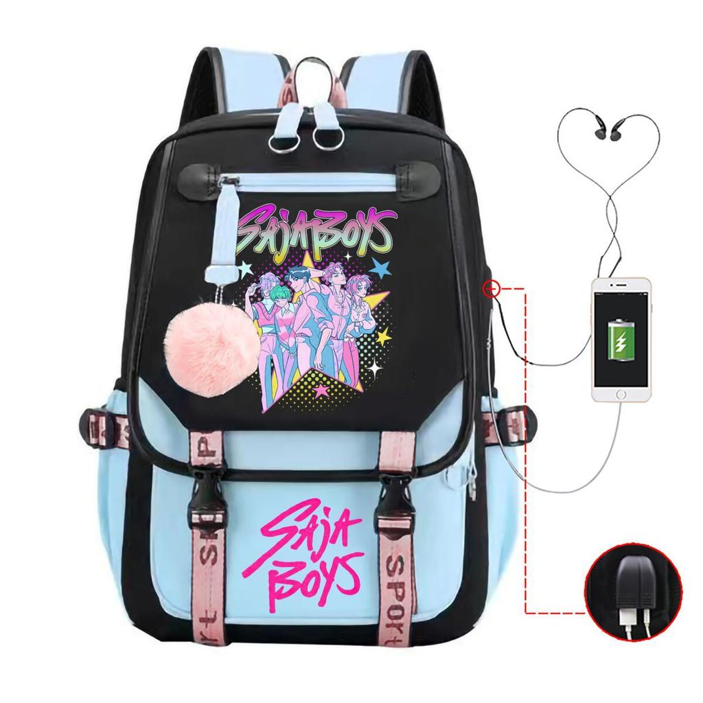 Anime Cartoon Printing High Value Student Spine Protection Schoolbag Going Out Leisure Backpack With Usb