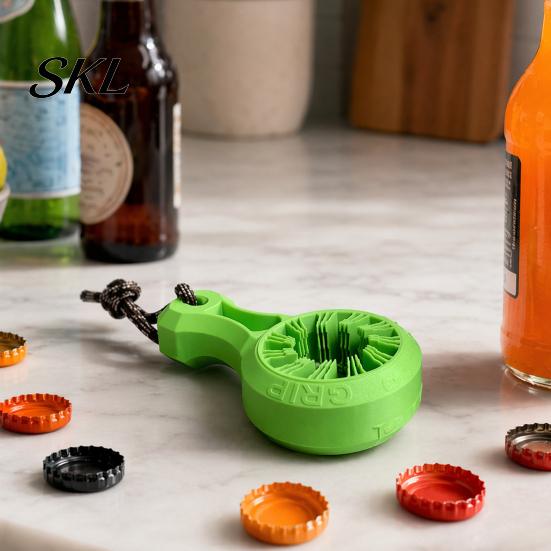 Portable Bottle Lid Gripper Multifunctional Opener, with Anti-Slip Grip, Labor-Saving Cap Space Saving Kitchen Gadget Wrench, Multi-tooth Jar