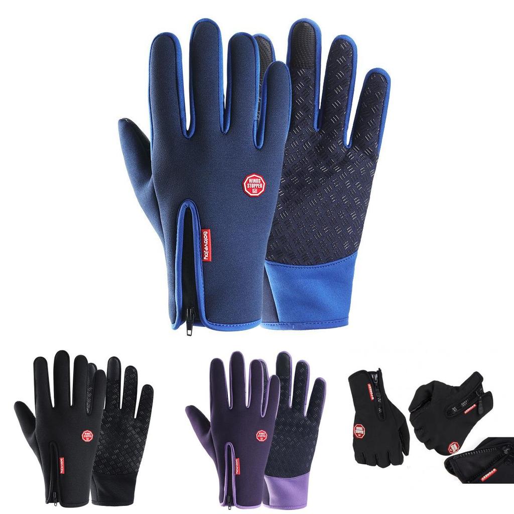 Elegant Black Touch Screen Gloves Offering Windproof And Waterproof Protection
