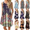 Women's Summer Boho Floral Tank Dress With Comfortable Loose Fit For Casual Beach Outings