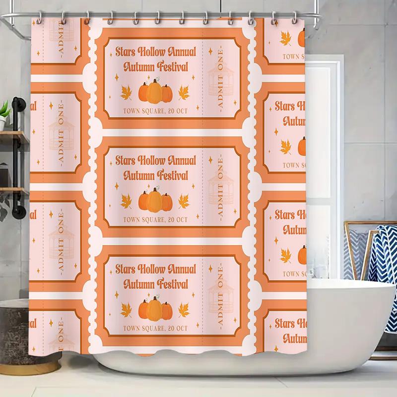 

Floral Shower Curtain Botanical Pattern Bathroom Decor Nature Landscape Washable Fabric Home Decor W60H190(CM)-1 Pcs