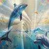 CartoonDolphin  Motif Bed Linen,Microfibre Bedding Sets, Children's Bed Linen  for Teenagers  adult  3-Piece Duvet Cover
