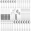2024 Modern Premium Stainless Steel 48-Piece Cutlery Set - Western Style Steak Knives, Forks, and Spoons