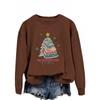 Christmas Letter Fun Print Casual Round Neck Hoodie