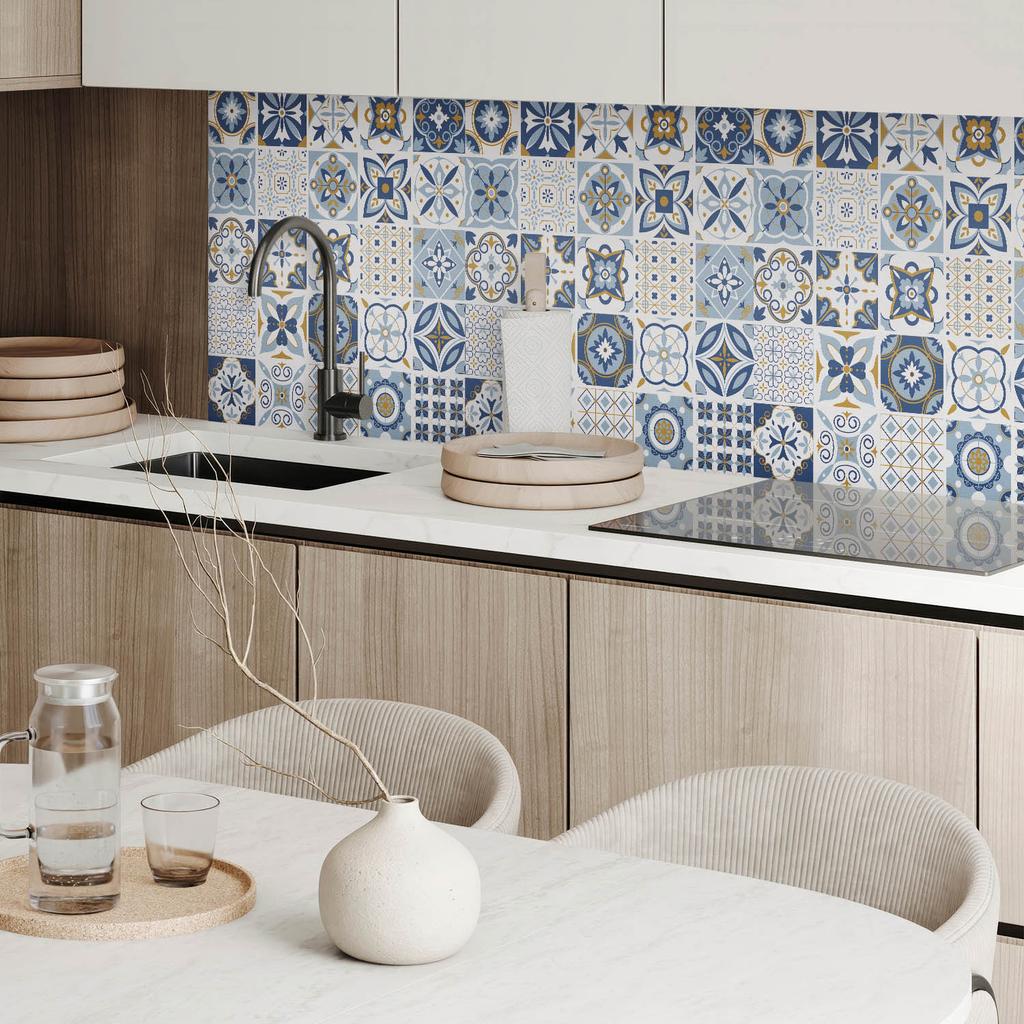 Dekoracyjny Panel Winylowy Samoprzylepny 100X50 Cm Wzory Kafli Dekoracyjnych