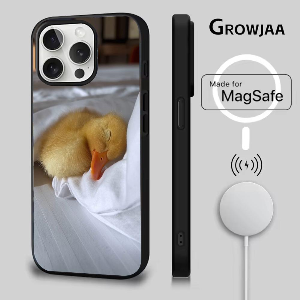Yellow Duck Cute Phone Case For iPhone 16e,16,15,14,13,12,11,Plus,Pro,Max,Mini Magsafe Magnetic Wireless Charging iPhone13mini
