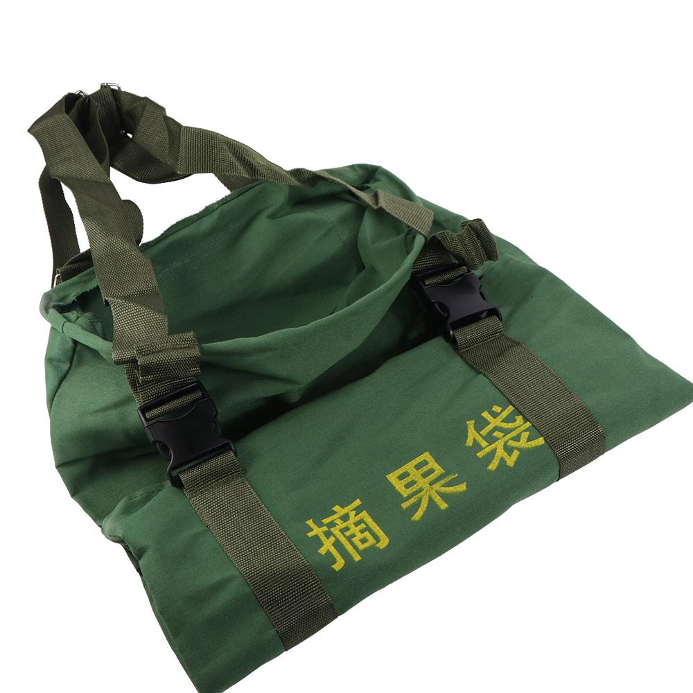 Borsa Portatile per la Raccolta di Frutta Grande Capacità Tracolla Pieghevole Grembiule da Raccolta Fondo con Anello in Acciaio Apertura Inferiore Borsa per la Raccolta in Giardino