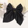 LOVEKIKI 4.9inch Elegant Hair Bows Hair Clip for Womens Fashion Ponytail Hairgripes Girls Solid Color Satin Butterfly Barrettes