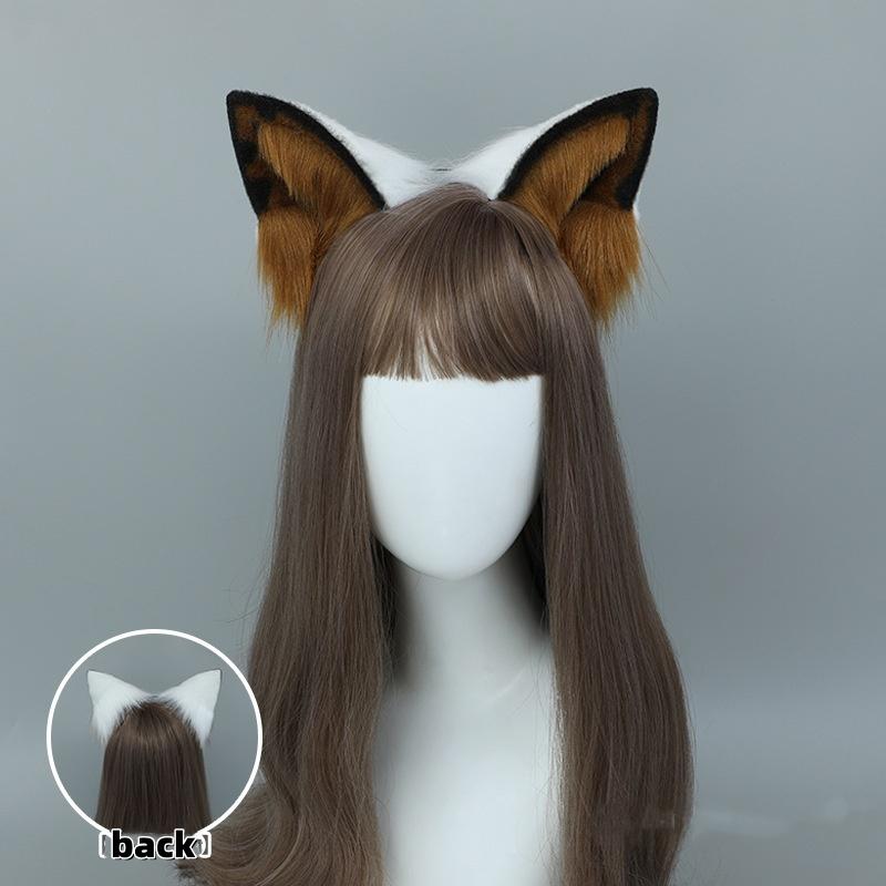 

Halloween Naughty Border Simulated Dog Tail Beast Ear Tail Cosplay Party Dressing Cute Plush Headwear Hairband For Christmas