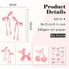 ULEGIE Coquette Pink Bow Preppy Wall Art Decor Set of 4, Coquette Room Decor, Cherry Balloon Dog Preppy Room Decor, Girly Pink Posters Prints for