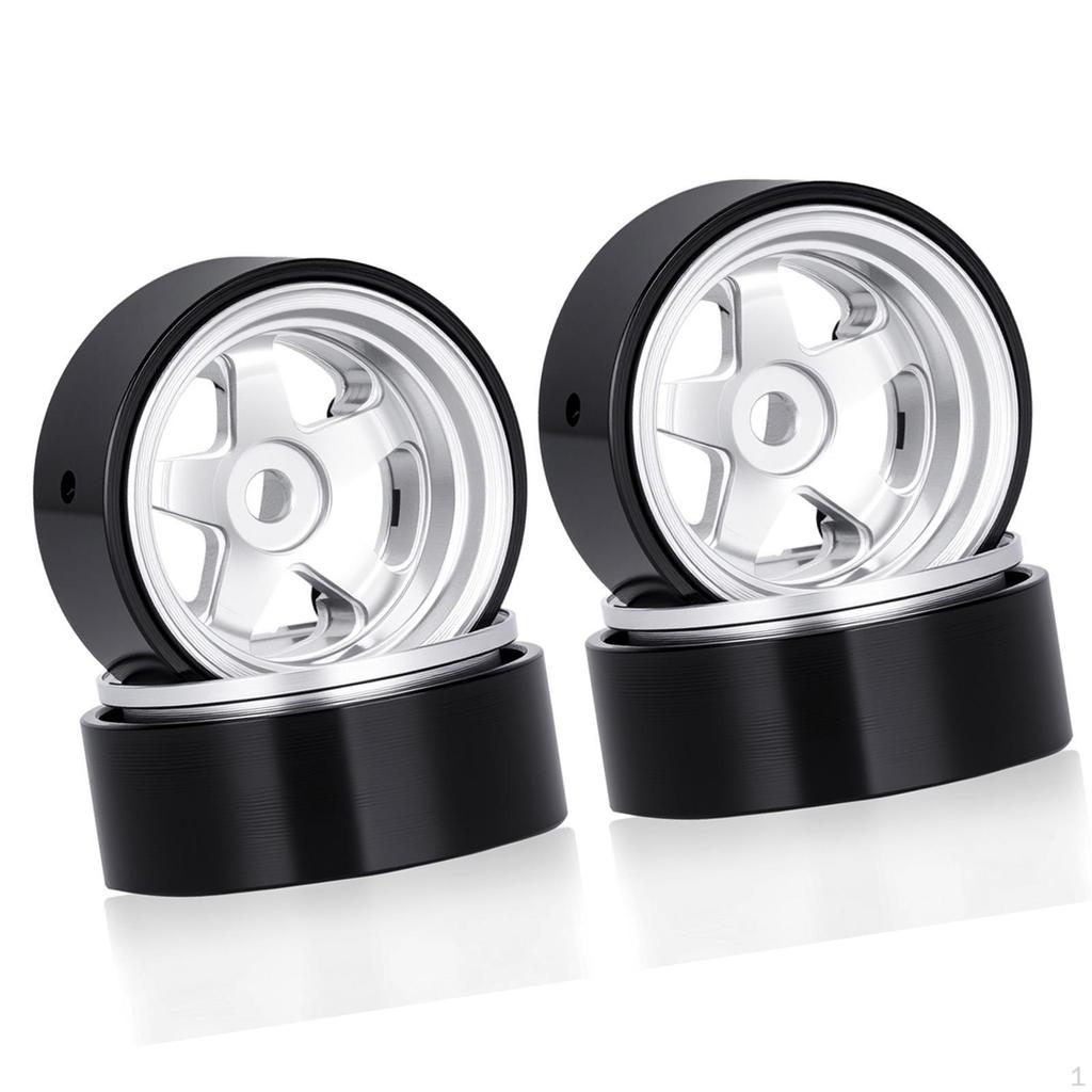 -quality, , Easy-to-install Aluminum Alloy Wheels with Hubs for 1/30 Scale RC SCX30.